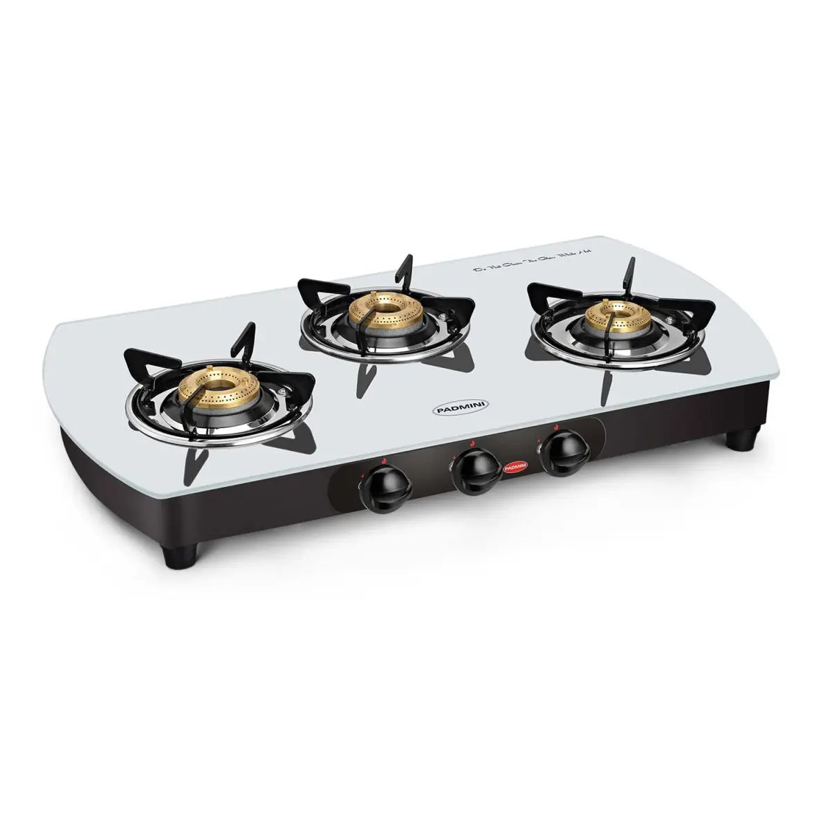 PADMINI CS 3 GT White Curve, Glass Manual Gas Stove