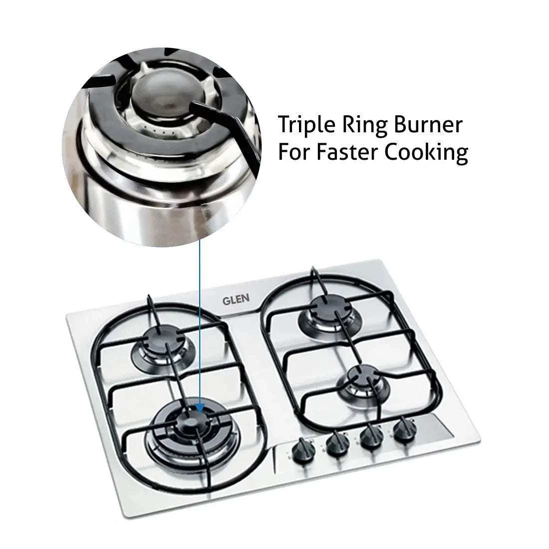 Glen GL 1061 TR SS Auto Built In Hob Cooktop