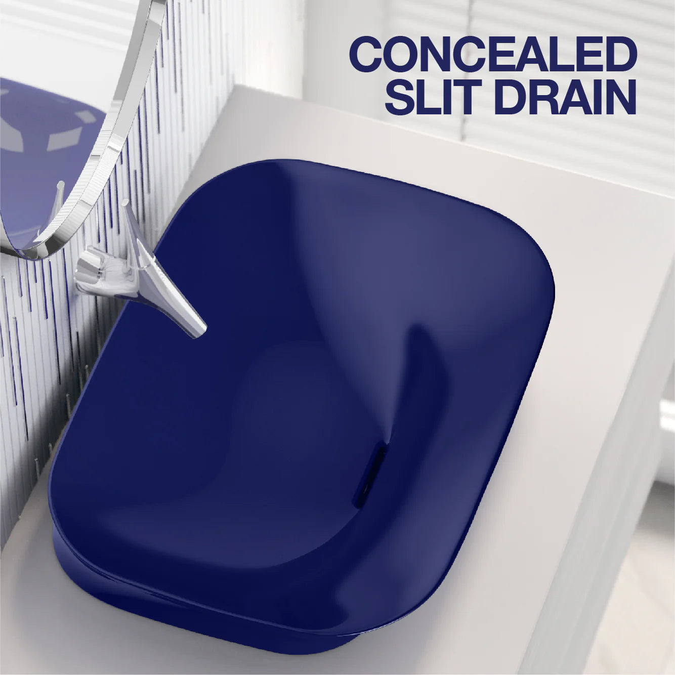 kohler K-28784IN-DGS 550mm vessel basin without faucet hole in indigo