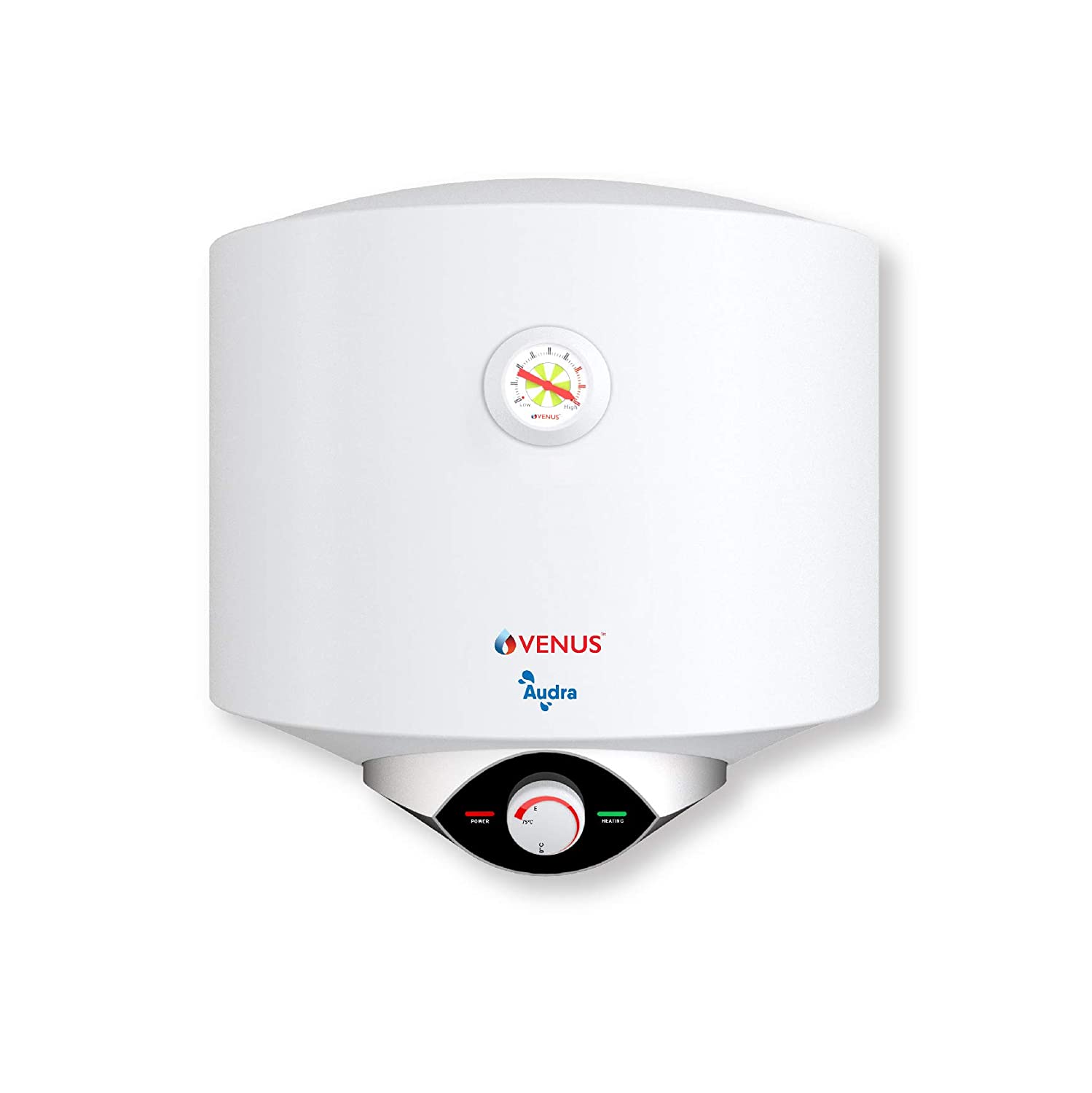 VENUS Audra 06AV 06-Litre 3000W (White) Water Heater,Porcelain Enamelled Glass Lined Tank, BEE Star Rating - 5 Stars, ISI, Free Flexible Hose