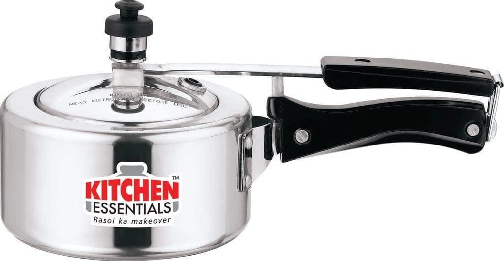 Kitchen Essentials Non Induction Aluminium Pressure Cooker - 1.5 Litre INNER LID