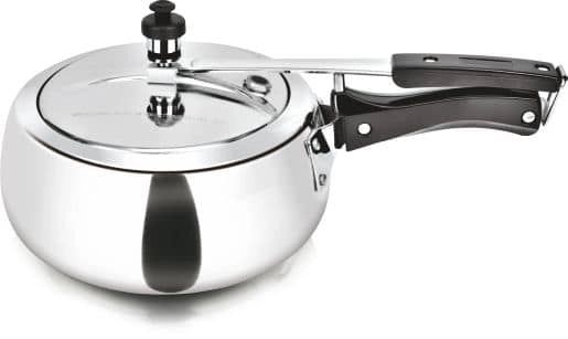 Kalash Kitchen Essentials Non Induction white Aluminium Pressure Cooker 3.5 Litre