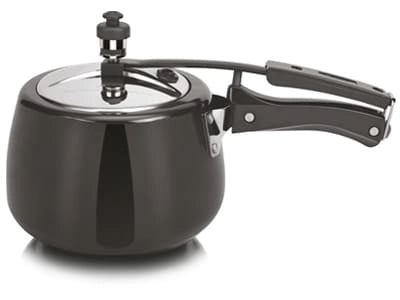 Kalash Kitchen Essentials Induction Inner Lid Hard Anodised Pressure Cooker 3 Litre