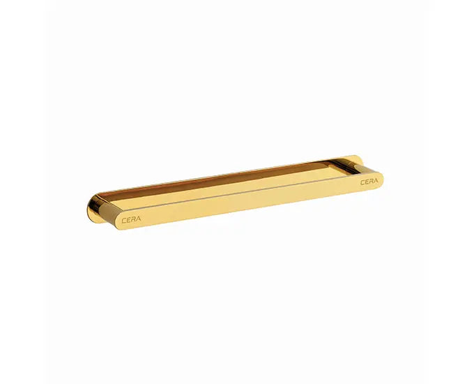 Cera F5011104FG Lustre Curve French Gold Finish Brass Towel Rail - 450 mm (18")