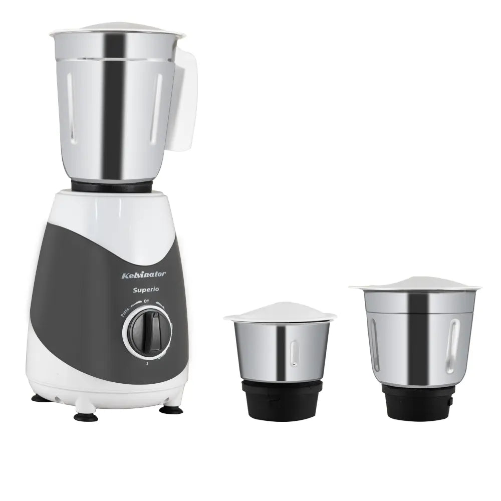 Kelvinator Superio250 Mixer Grinder KMG00250 3 Jars Stainless Steel