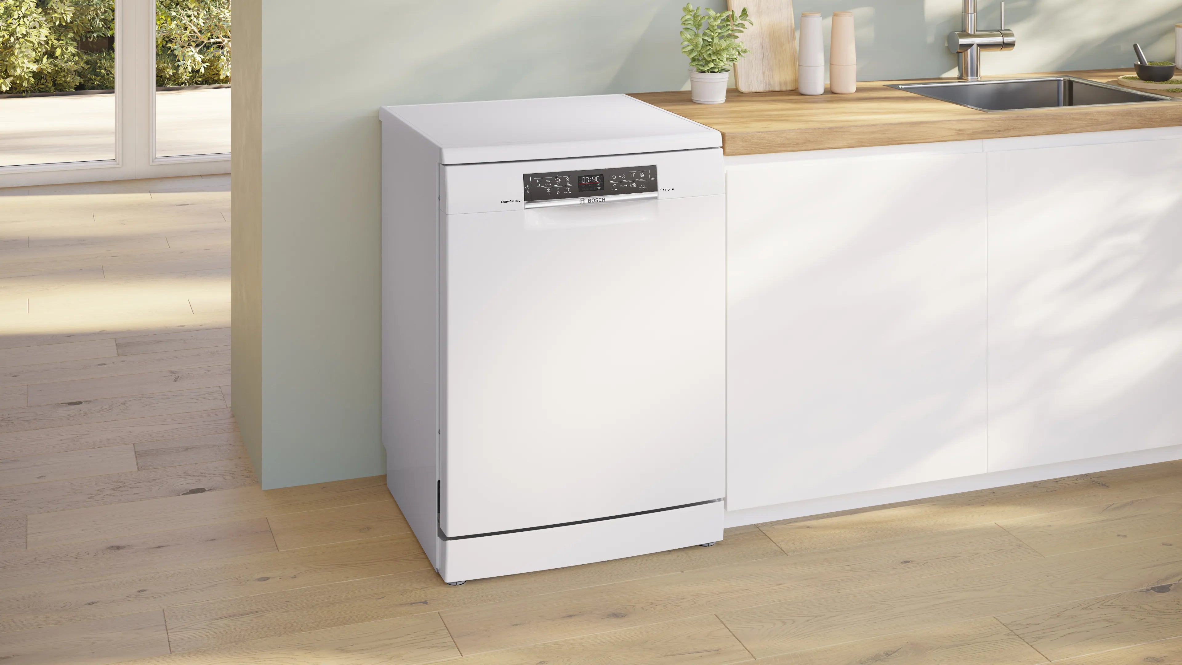 Bosch SMS6ZCW37Q Series 6 Bosch free-standing dishwasher 60 cm White