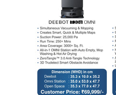 ECOVACS DEEBOT N50 Pro OMNI Robot Vacuum and Mop