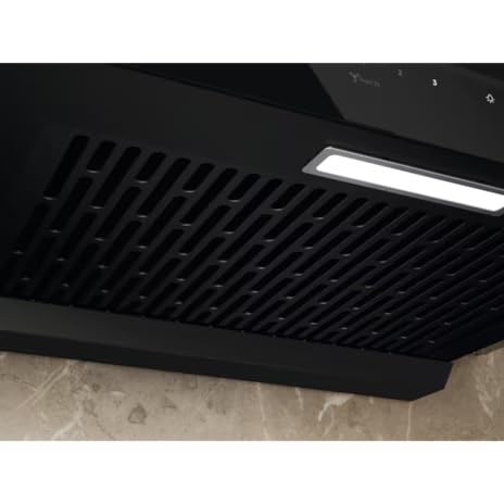 Electrolux 60cm Wall Mount Chimney with Touch Controls (ECC6841GB) in Black, 223 Sq.ft Coverage
