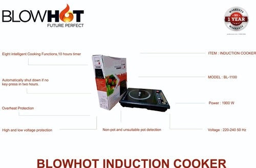 Blowhot BL-1100 Electric Induction Cooker Blow Hot -1100, Warranty: 1 Year