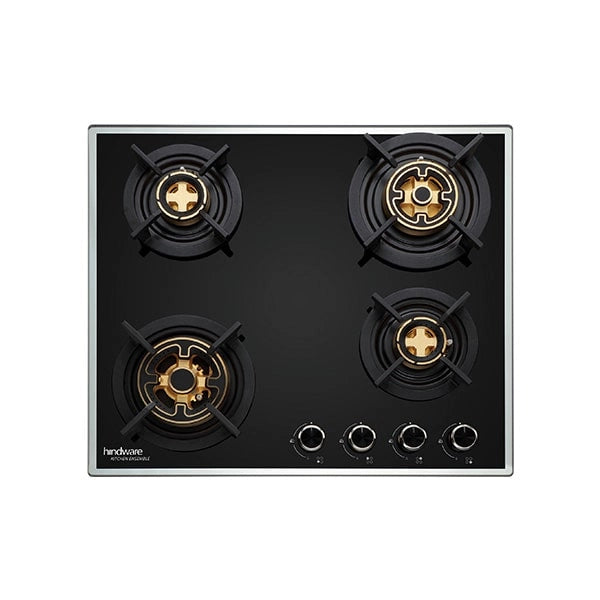 Hindware Built In Hob Erica 4 Burner 60 Cm Brass Burner with FFD