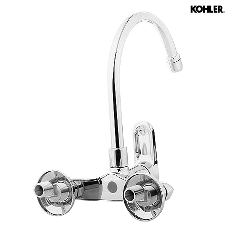 kohler K-99483IN-A4-CP Single handle wall mount kitchen faucet in polished chrome