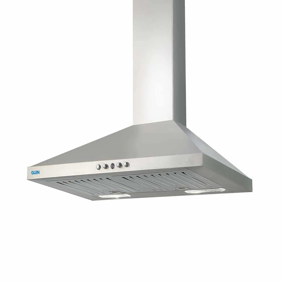 Glen 60 cm 1000 m3/hr Pyramid Chimney Baffle Filters Push buttons (6075 SS, Silver)
