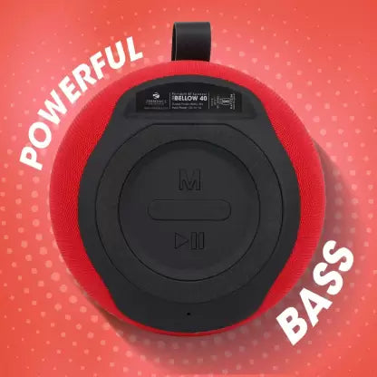 ZEBRONICS ZEB-BELLOW 40 8 W Bluetooth Speaker  (Red, Stereo Channel)