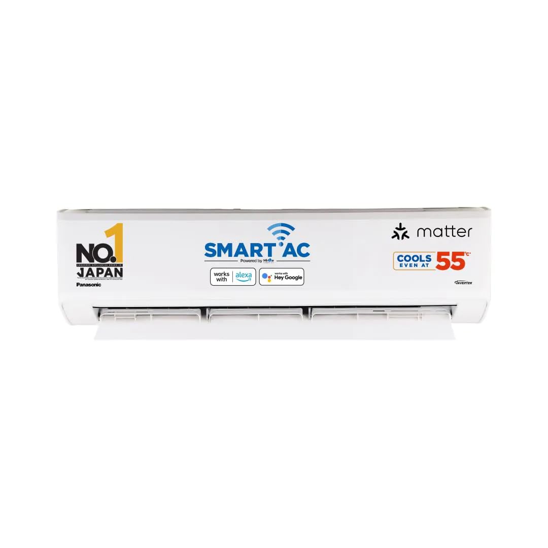 Panasonic 7-in-1 1.5T 5-Star Inverter Split AC (CS/CU-EU18BKY5XFM) with 100% Copper Condenser