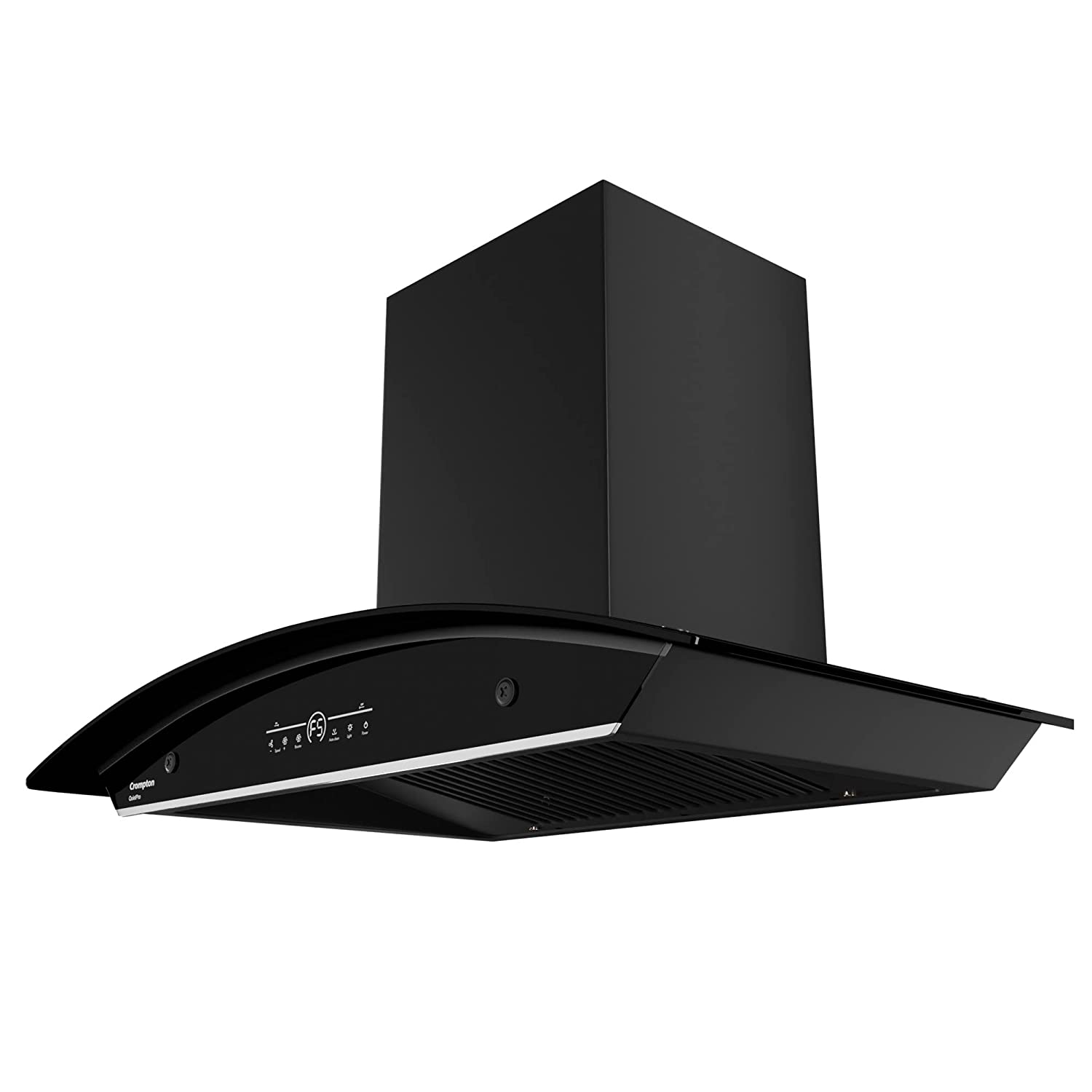 Crompton QuietPro Inverter Motor Curved 90cm Chimney Filterles (Black), Free installation&Ducting kit,1420 m³/hr (CHD-QPVC90FLE-MBL)