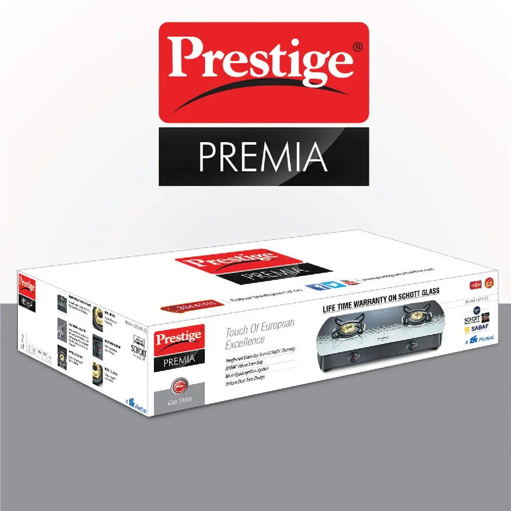 Prestige Premia GTS 02 Glass Top Gas Stoves 40078