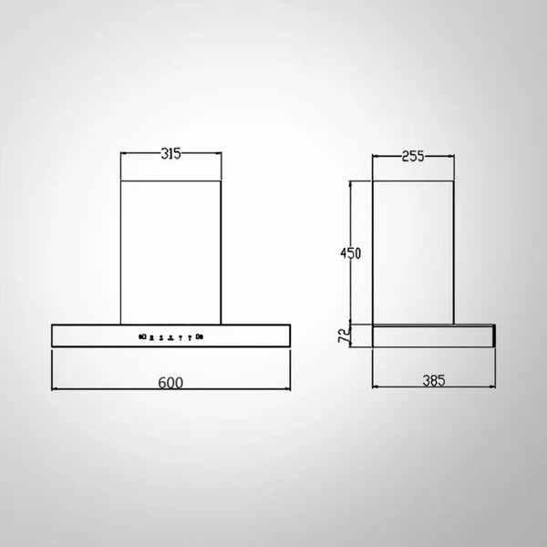 Kaff CASTO 60 - DC - BLDC: 60cm Wall Mounted Chimney with Advanced Technology
