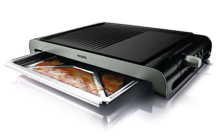 Philips HD4419 2300-Watt Smooth and Ribbed Plate Table Grill