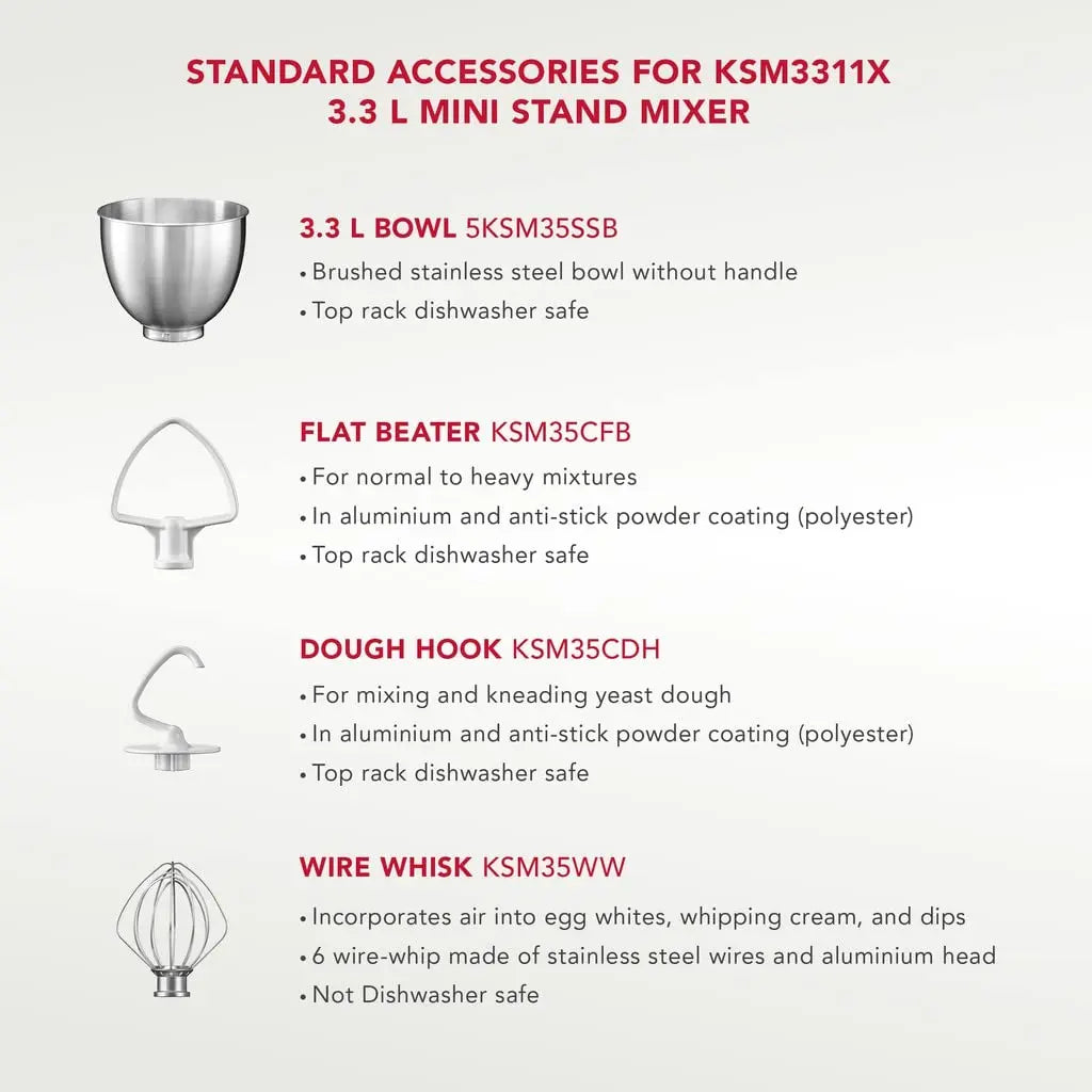 KitchenAid Artisan Mini 5KSM3311X 3.3-Litre Stand Mixer (HONEYDEW)