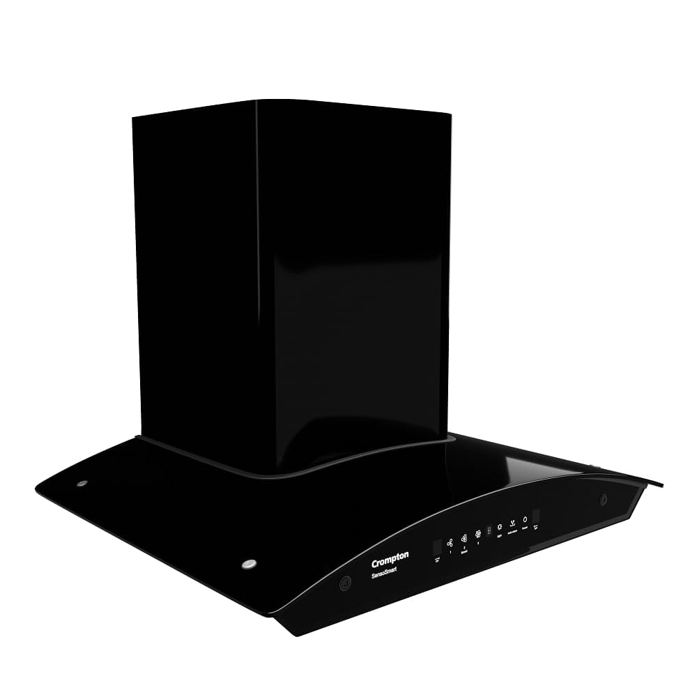 Crompton CHD-SSC60BFX-MBL Senso Smart Curved 60Cm 1416 M3/hr Wall Mounted Chimney