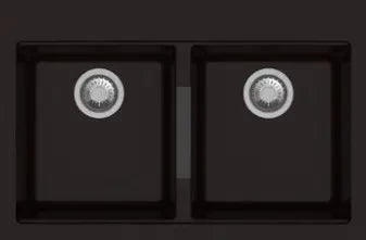 CARYSIL GRANITE SINK - WALTZ 3322 N 200 DOUBLE BOWL - Granite metalic neva