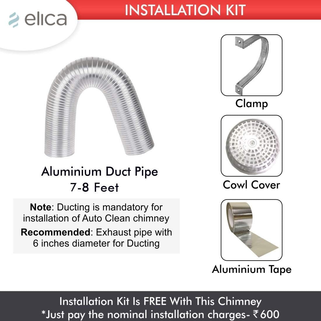 Elica 60 cm 1200 m3/hr Filterless Auto Clean Chimney with Free Kit (WDFL 608 HAC MS NERO, MS Control, Black)
