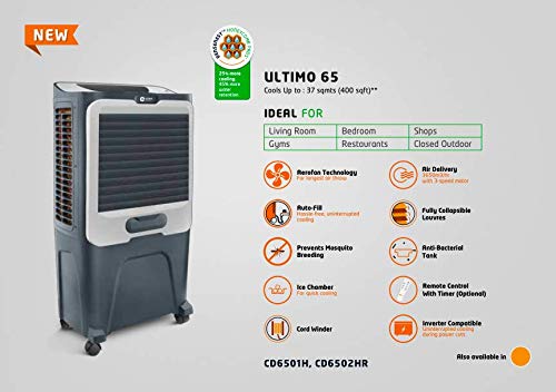 Orient CD6501H Desert Air Cooler - 65 Litres, Black