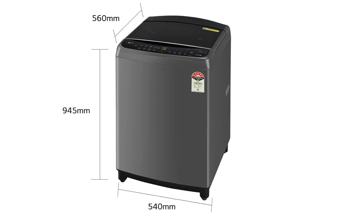 LG 9Kg Top Load Washing Machine THD09SWM AI Direct Drive In-built Heater Middle Black