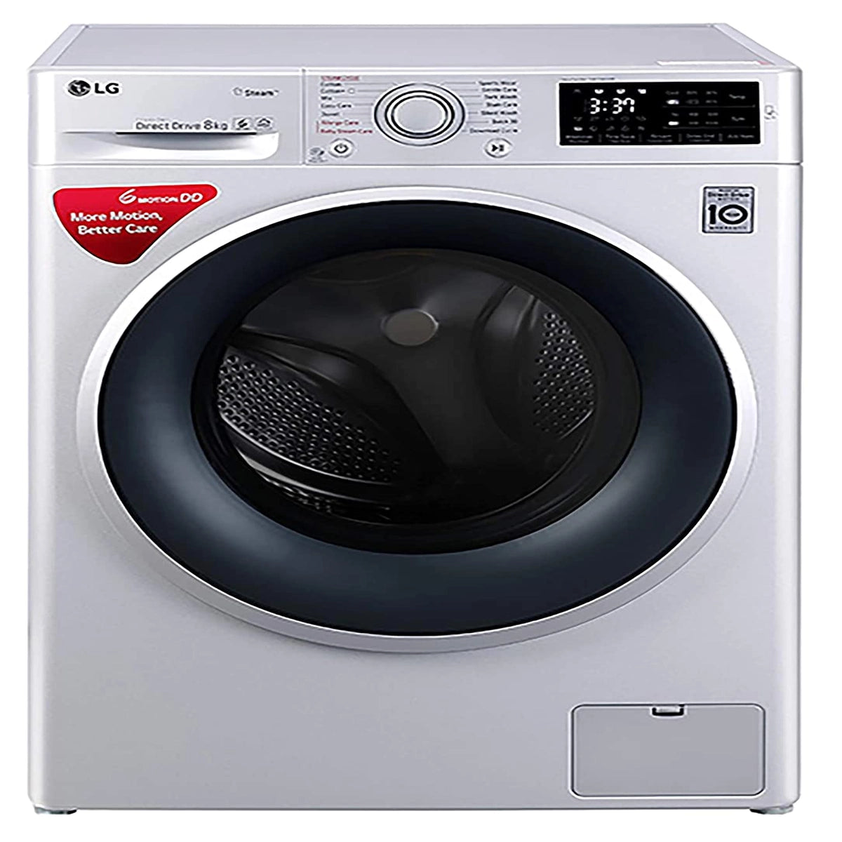 LG 8.0 Kg Inverter Fully-Automatic Front Loading Washing Machine (FHT1208SNL, Luxury Silver)