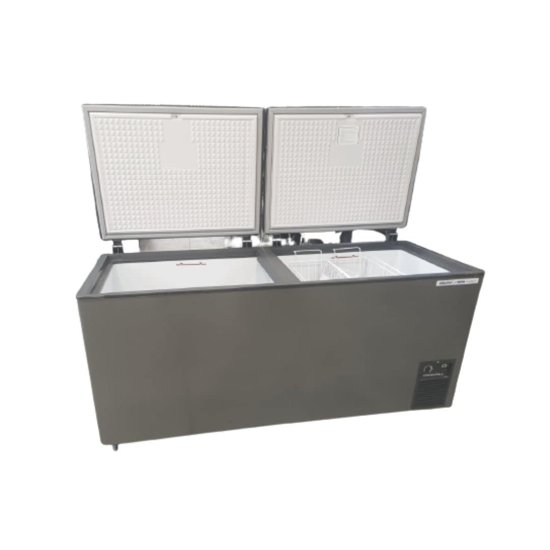 Voltas CF HT 500 DD P Double Door Deep Freezer cum chiller, 500 Liters, Convertible, GREY LATEST