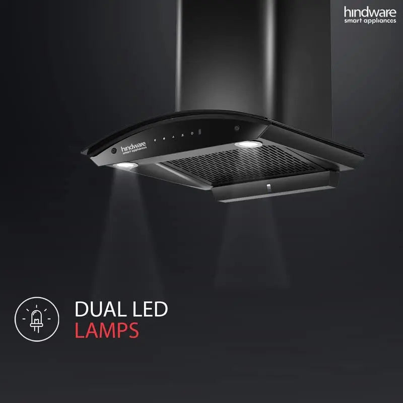 Hindware Chimney Celesia 60 CM BLK With Motion Sensor