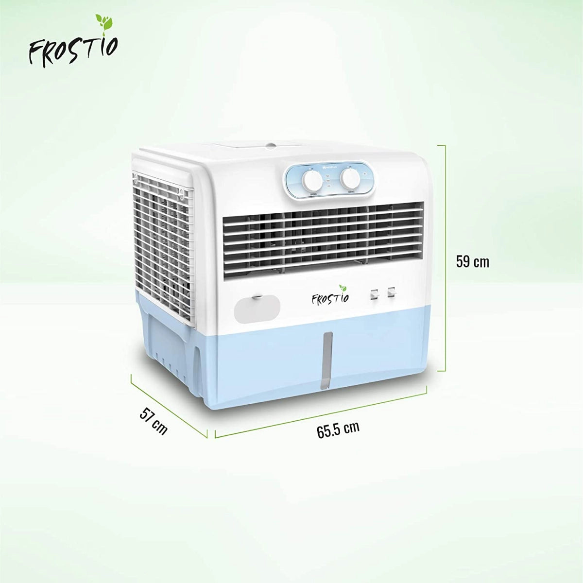Havells Frostio Window Air Cooler - 45 litres (White, Light Blue)