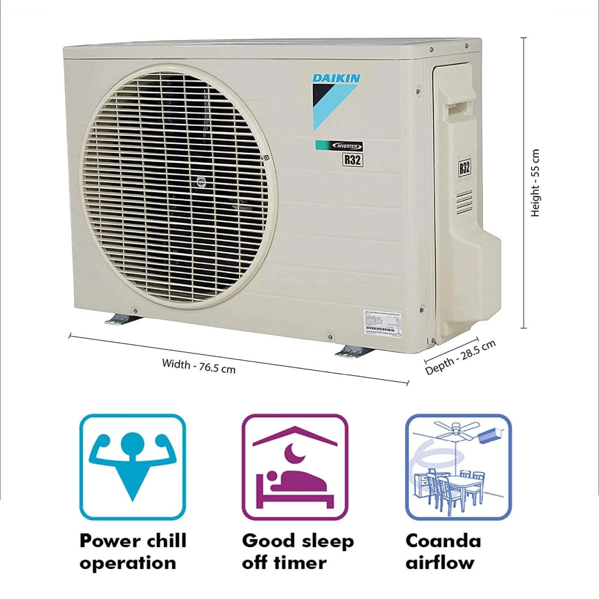 Daikin 1 Ton 5 Star Inverter Split AC (Copper FTKM35TV16 White)