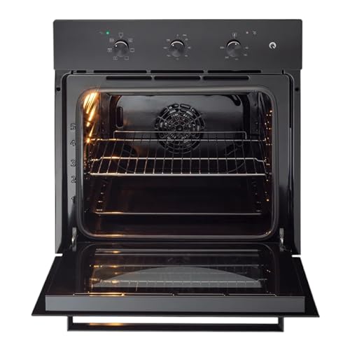 KAFF OV 83 ML 7 | 83 Litre Built-in Oven with Rotary Control Dials | Multi-Functional with Defrost, Internal Cooling Fan and Oven Light | Full Black Tempered Glass Finish, 3 Layer Glass Door