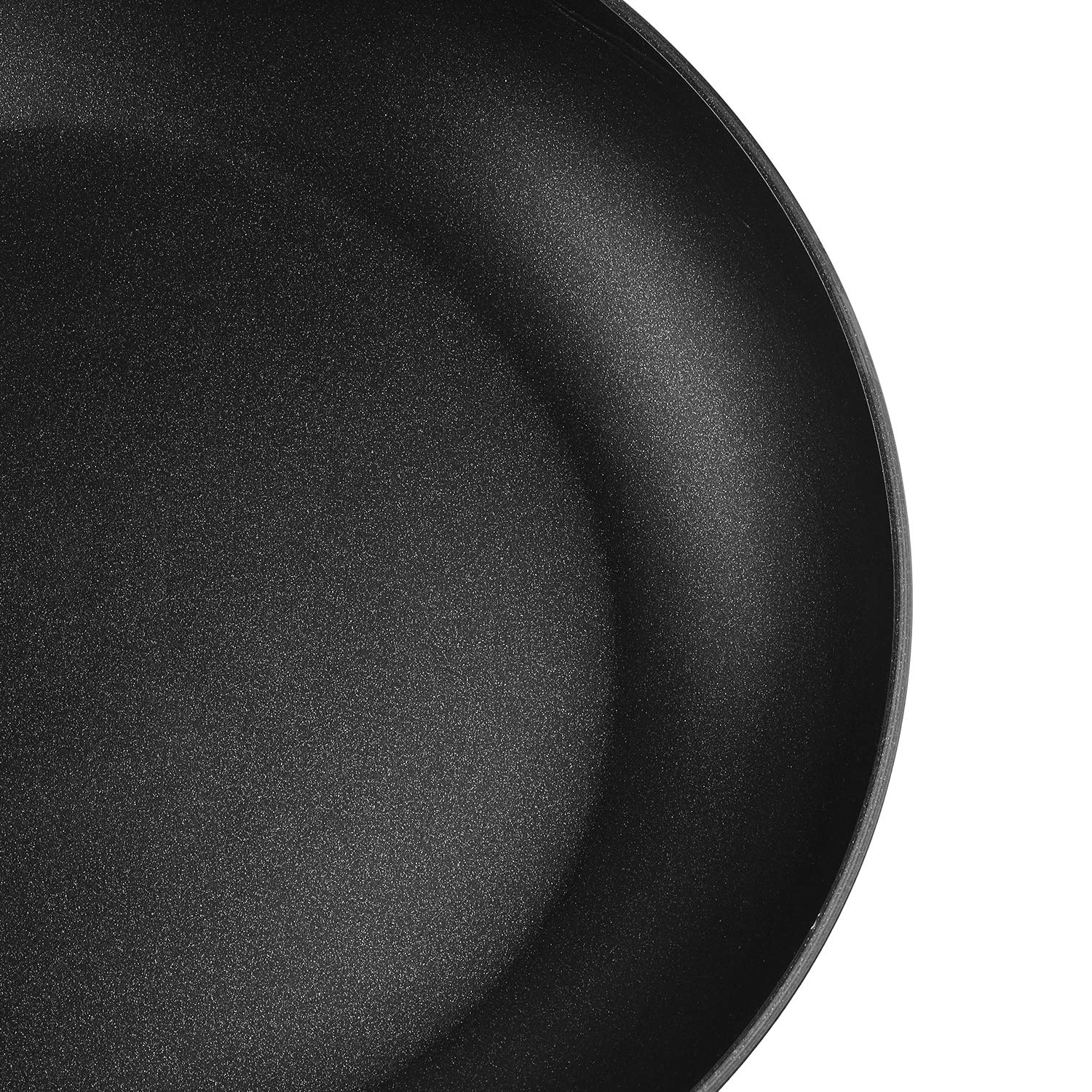 Vinod Hanos Non-Stick Fry Pan 24 cm Diameter, Hard Anodised Non-Stick Coating with 100% Virgin Bakelite Riveted Handle - Black (Induction and Gas Stove Friendly)