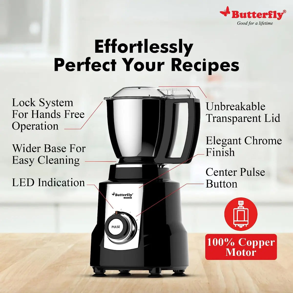 Butterfly Magnum 1.2 HP Mixer Grinder 3 Jar
