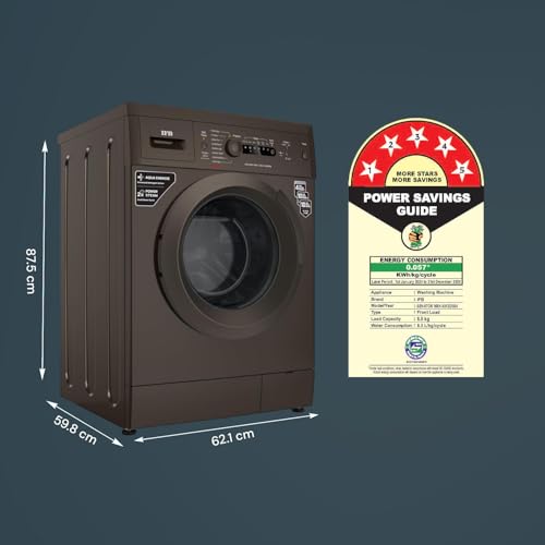 IFB 8 Kg 5 Star Powered by AI with 9 Swirl Wash, Wi-Fi, Fully Automatic Front Load Washing Machine (Senator MBN 8012, Steam Refresh Program with Eco Inverter, Mocha)