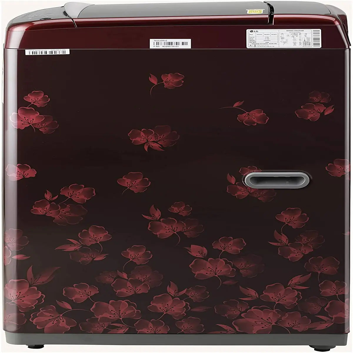 LG 6.5 Kg 5 Star Smart Inverter Fully-Automatic Top Loading Washing Machine (T65SJDR1Z, Red Floral Pattern, Punch+3)