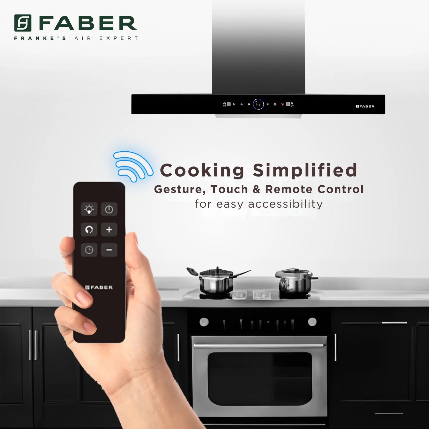 Faber Chimney HOOD DAZZLE BLDC FL HC BK 90 Touch & Gesture with Remote control
