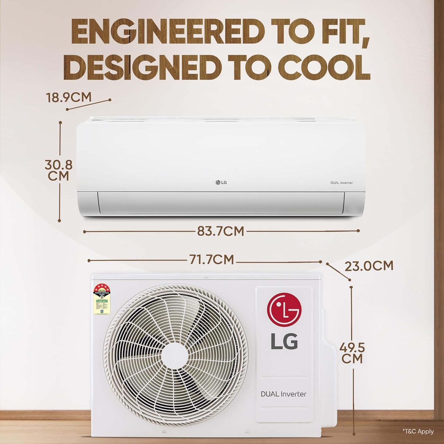 LG 3 Star Split AC (2.0) with AI Convertible 6-in-1 Cooling, Anti Virus Protection, Diet+, Silver Deco - 2025 Model (US-Q24SNXE)