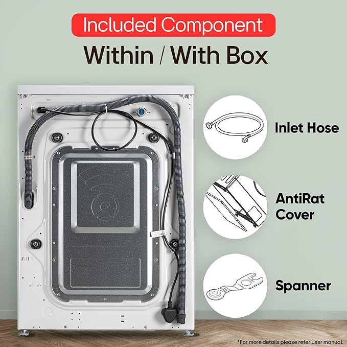 LG 7 Kg 5 Star Wi-Fi, Steam, Inverter Direct Drive Technology, 6 Motion DD, Fully-Automatic Front Load Washing Machine (FHB1207Z4W, Allergy Care, In-Built Heater, Touch Panel, Blue White)