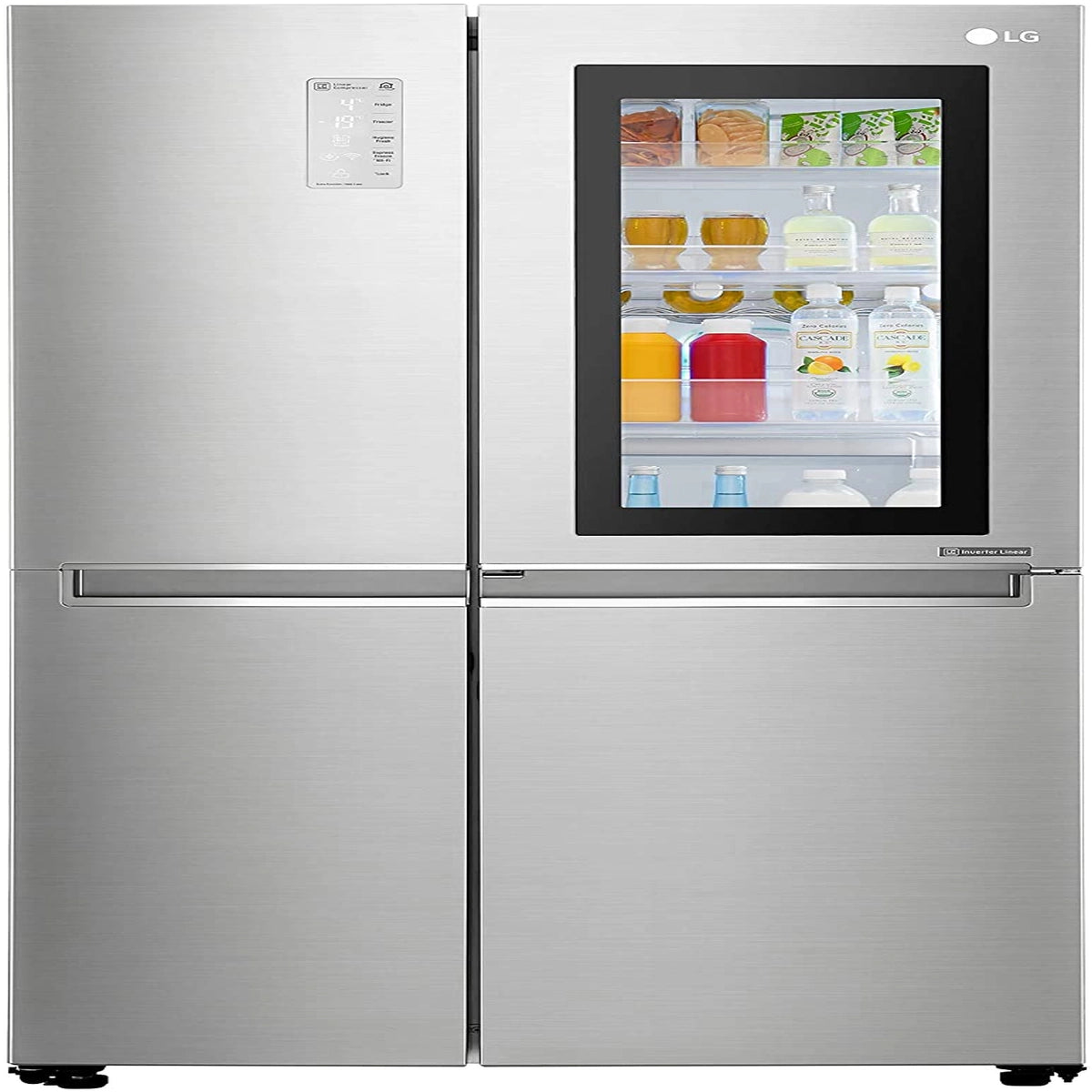LG 687 L Instaview Door-in-Door Side-by-Side Refrigerator (Noble Steel, LG ThinQ, ILC, GC-Q247CSBV)
