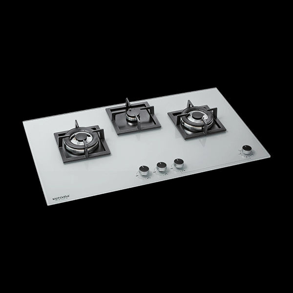 Kutchina HB 3B LUXZ 90 Glass Automatic Gas Stove (3 Burners)
