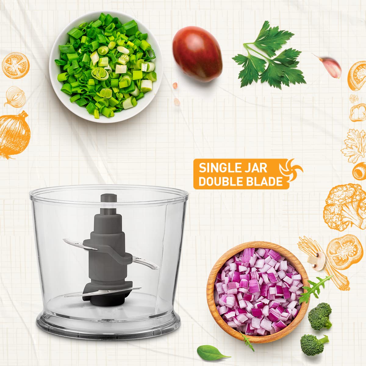 KENT Electric Chopper-B for Kitchen 250 Watt