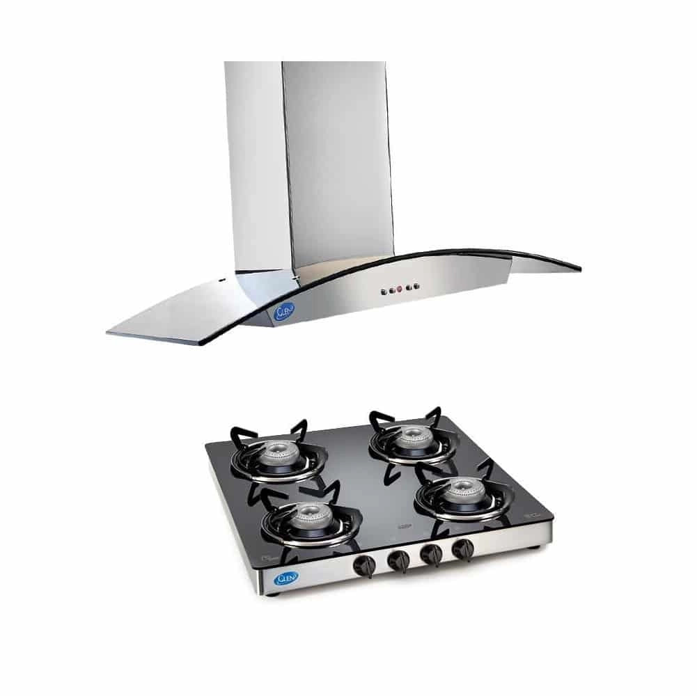 Click to expand                     4 Burner Glass Gas Stove with Brass Burner, Black (1043 GT BB BL)