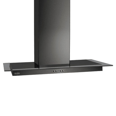 Glen Kitchen Chimney 60 cms Push Button 6062 Baffle Filter 1000 m3h black