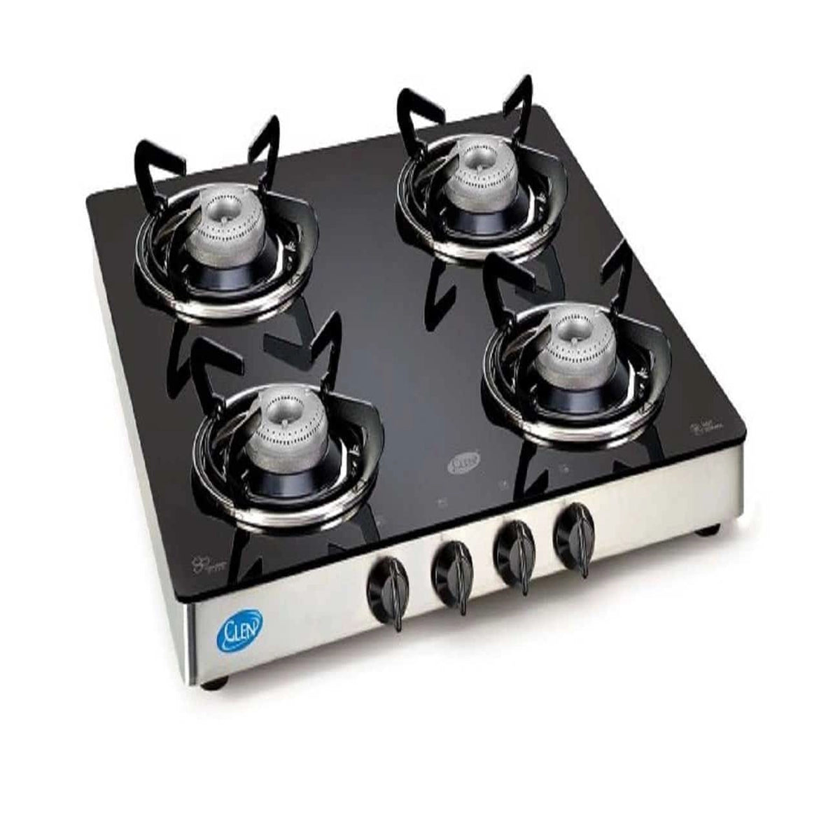 Glen Stainless Steel 4 Burner Cooktop SD GT4, Black