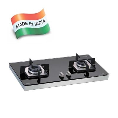 Glen 2 Burner Built in Glass Hob 1022 SQF IN