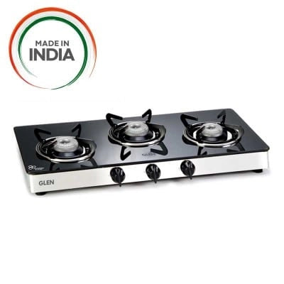 Glen Glass Cooktop 3 Burner GL 1033 GT Manual Ignition