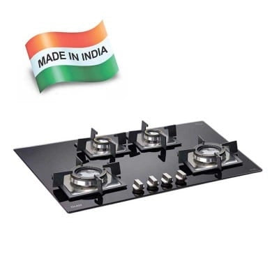 Glen 4 Burner Built In Glass Hob BH1074SQDBTR Glass Automatic Hob (4 Burners)